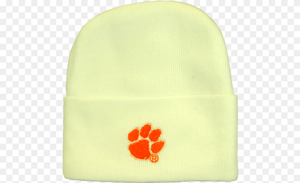 Clemson Baby Cap Paw Print, Clothing, Hat, Beanie Free Transparent Png