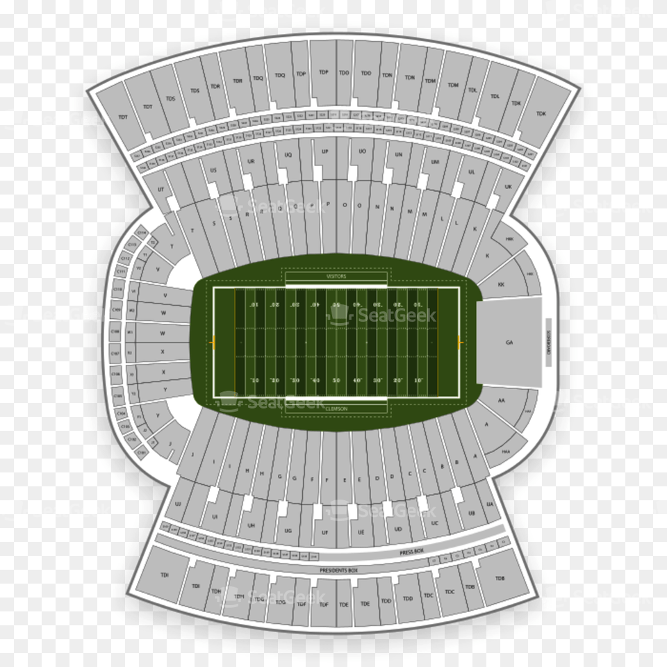 Clemson Memorial Stadium Seating, Cad Diagram, Diagram Free Png Download