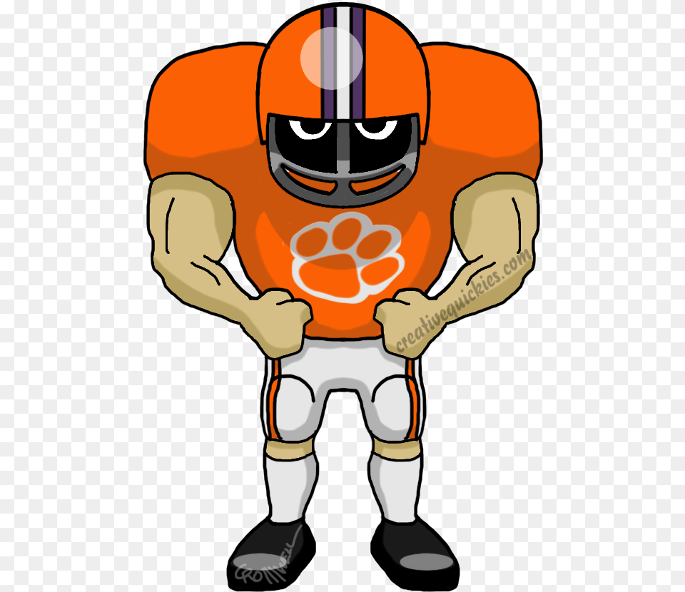 Clemson South Carolina Tigers Dallas Cowboy Football Cartoon Football Player, Baby, Person, American Football, Playing American Football Png