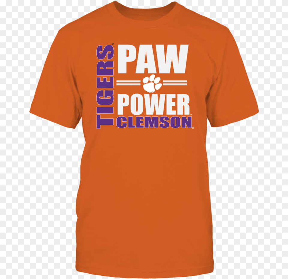 Clemson Tiger Football Paw Power T Shirt Active Shirt, Clothing, T-shirt Free Png