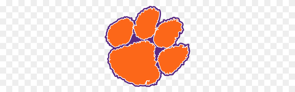Clemson Tiger Paw Stencil Group With Items, Food, Ketchup Png Image