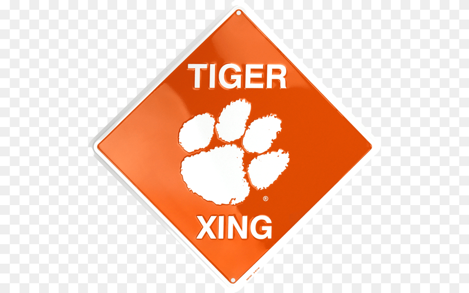 Clemson Tiger Xing Clemson Flag, Sign, Symbol, Road Sign Png Image