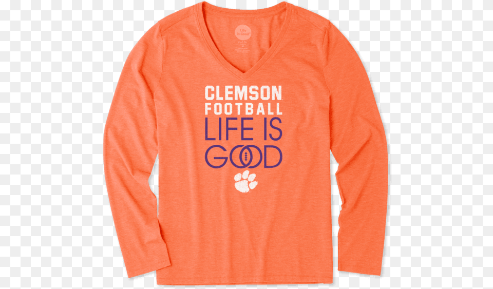 Clemson Tigers Infinity Football Long Sleeve Clemson, Clothing, Long Sleeve, Knitwear, Sweater Free Png Download