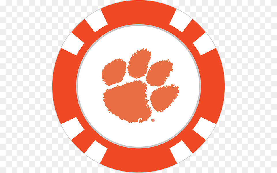 Clemson Tigers Poker Chip Ball Marker Brighton High School Logo, Food, Ketchup Free Transparent Png