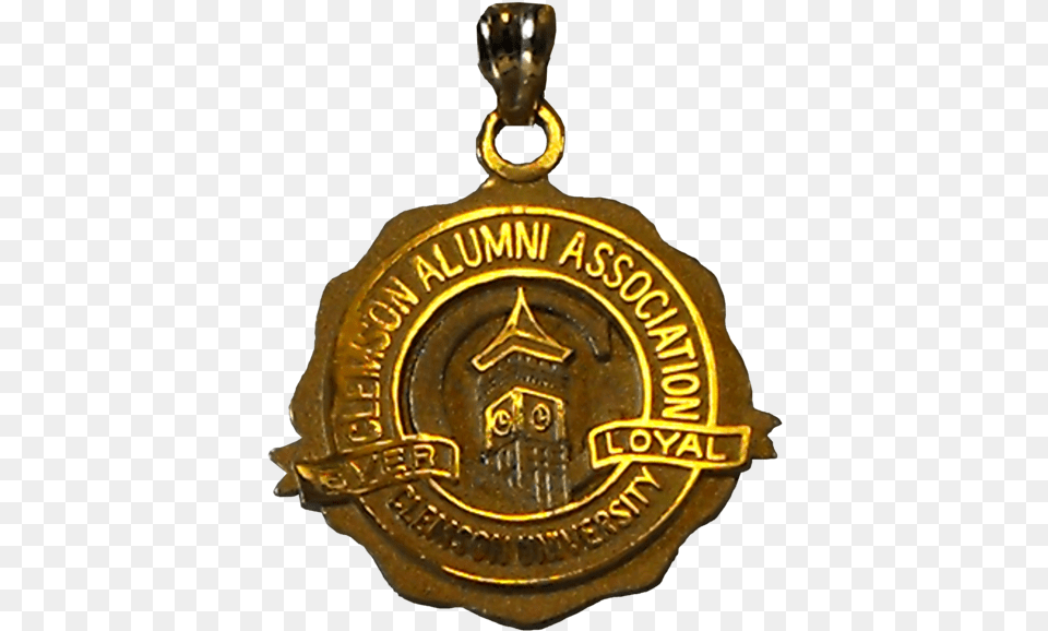 Clemson University Gold Seal Charm Pendant, Badge, Logo, Symbol, Accessories Png