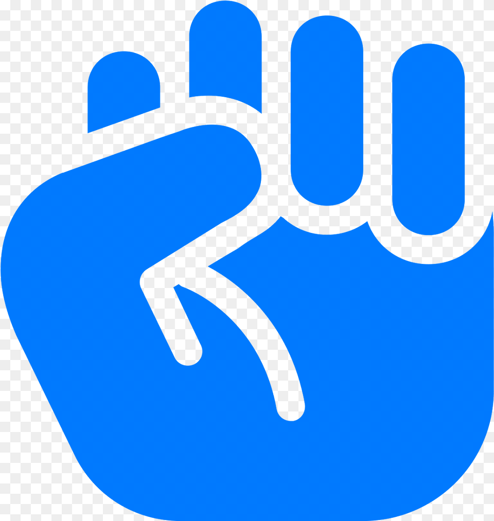 Clenched Fist Icon Clipart Fist Blue, Body Part, Hand, Person, Clothing Free Transparent Png