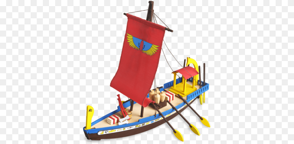 Cleopatra Egyptian Wooden Boat Model Kit Junior Collection Egyptian Boat Transparent, Sailboat, Transportation, Vehicle, Watercraft Png Image