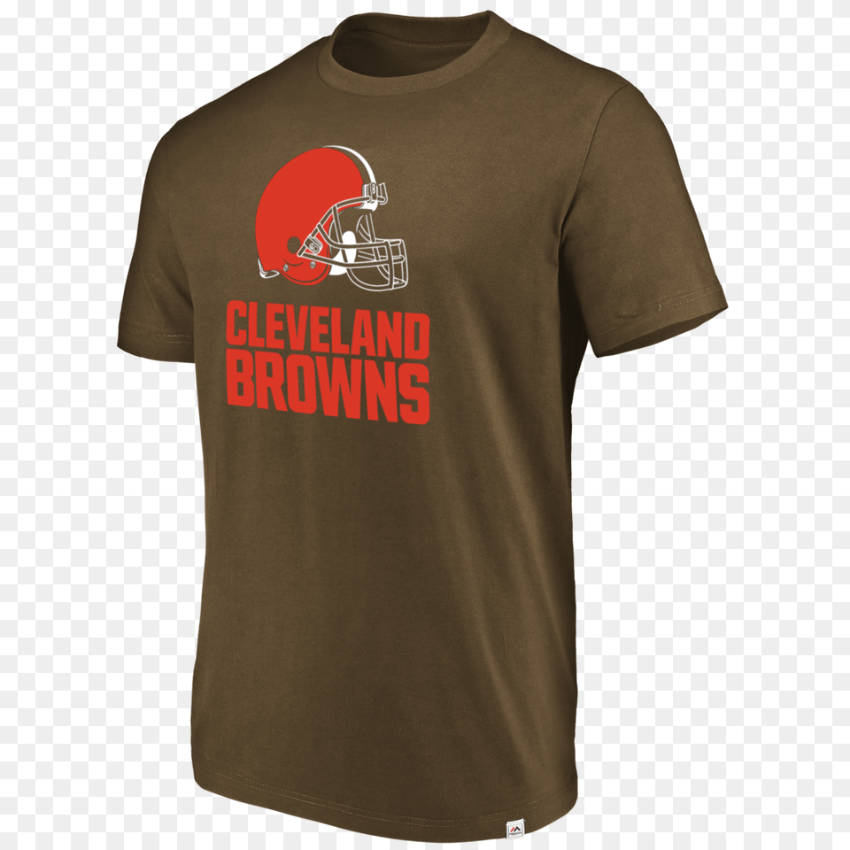 Cleveland Browns Majestic Mens Brown Flex Logo T Shirt, Clothing, T-shirt Free Transparent Png