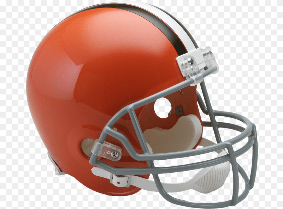 Cleveland Browns Vsr4 Replica Throwback Helmet Football Helmet, American Football, Football Helmet, Sport, Person Png