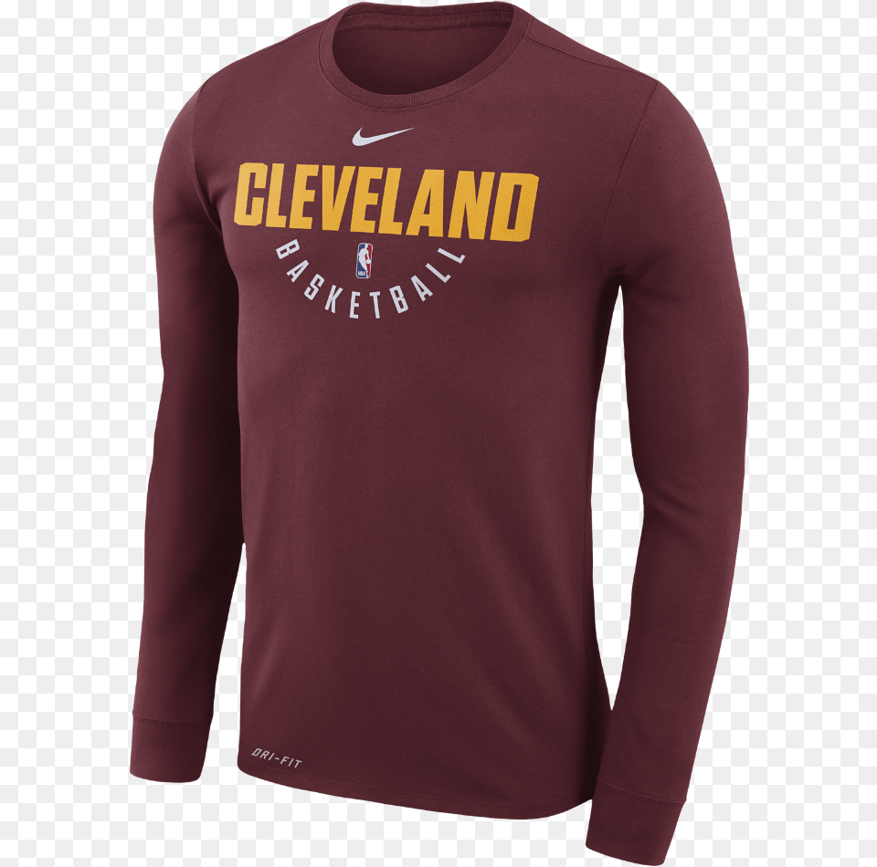 Cleveland Cavaliers Nike Dry Men39s Long Sleeve Nba Long Sleeved T Shirt, Clothing, Long Sleeve, Knitwear, Sweater Free Png