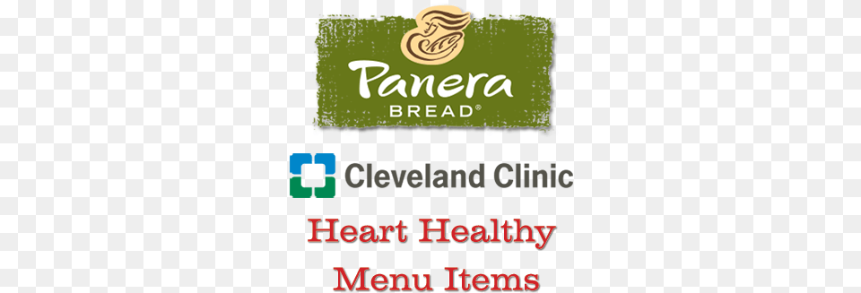 Cleveland Clinic Heart Approved Panera Bread Menu Items Logo, Book, Publication, Text Png