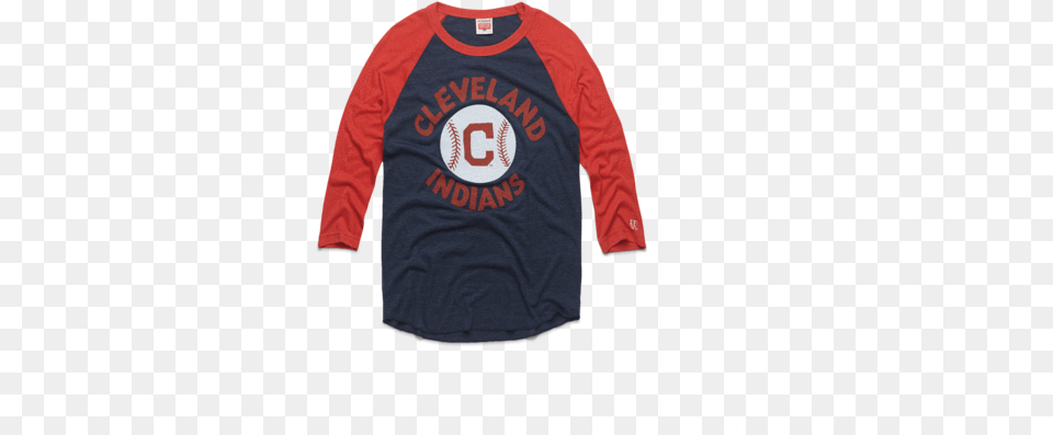 Cleveland Indians 1973 Raglan Retro Mlb Baseball T Shirt, Clothing, Long Sleeve, Sleeve, T-shirt Png Image
