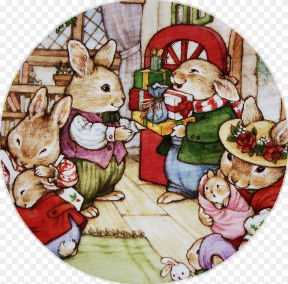 Clever Bunnies Simply Having A Wonderful Christmas Time Cartoon Png