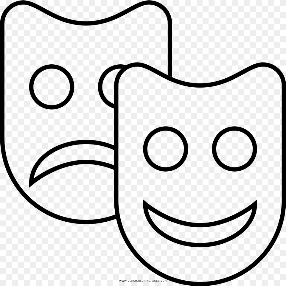 Clever Theater Coloring Pages, Gray Free Transparent Png