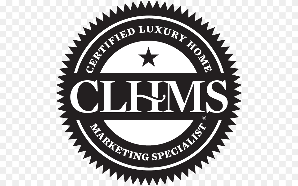 Clhms Seal B W Certified Luxury Home Marketing Specialist, Logo, Alcohol, Architecture, Beer Free Png Download