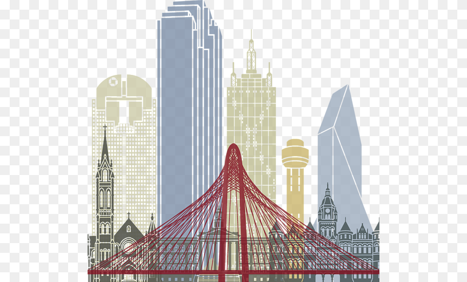 Click And Drag To Re Position The If Desired Dallas Skyline Poster, Architecture, Building, City, Metropolis Free Png Download