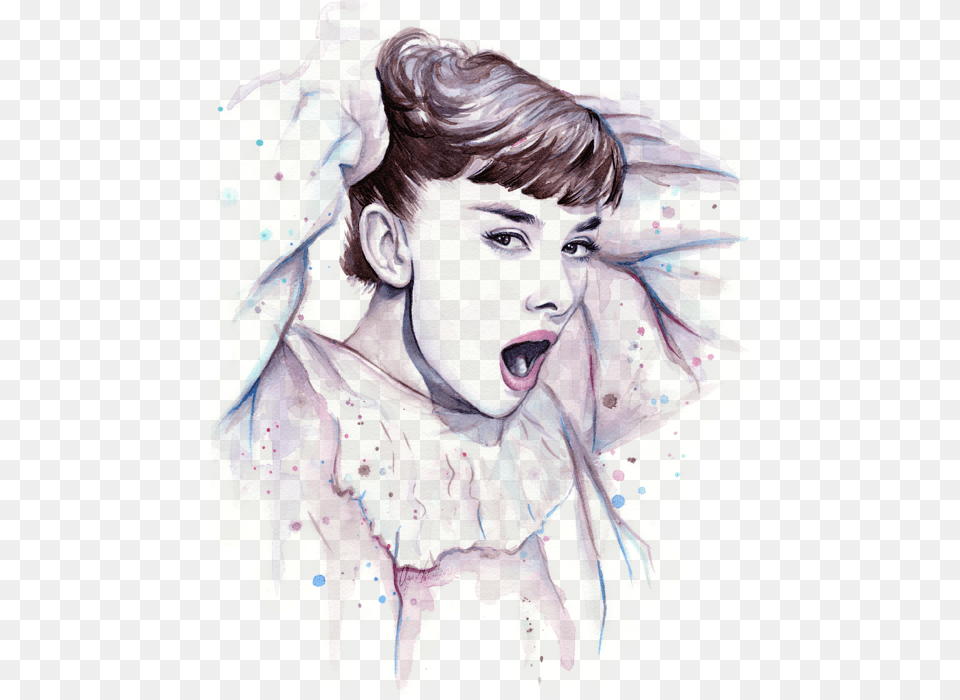 Click And Drag To Re Position The Image If Desired Audrey Hepburn Scream, Art, Baby, Person, Drawing Png