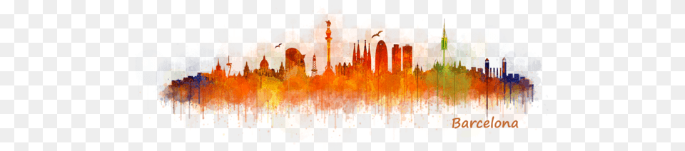 Click And Drag To Re Position The Image If Desired Barcelona City Skyline, Art, Modern Art, Graphics, Bonfire Free Transparent Png