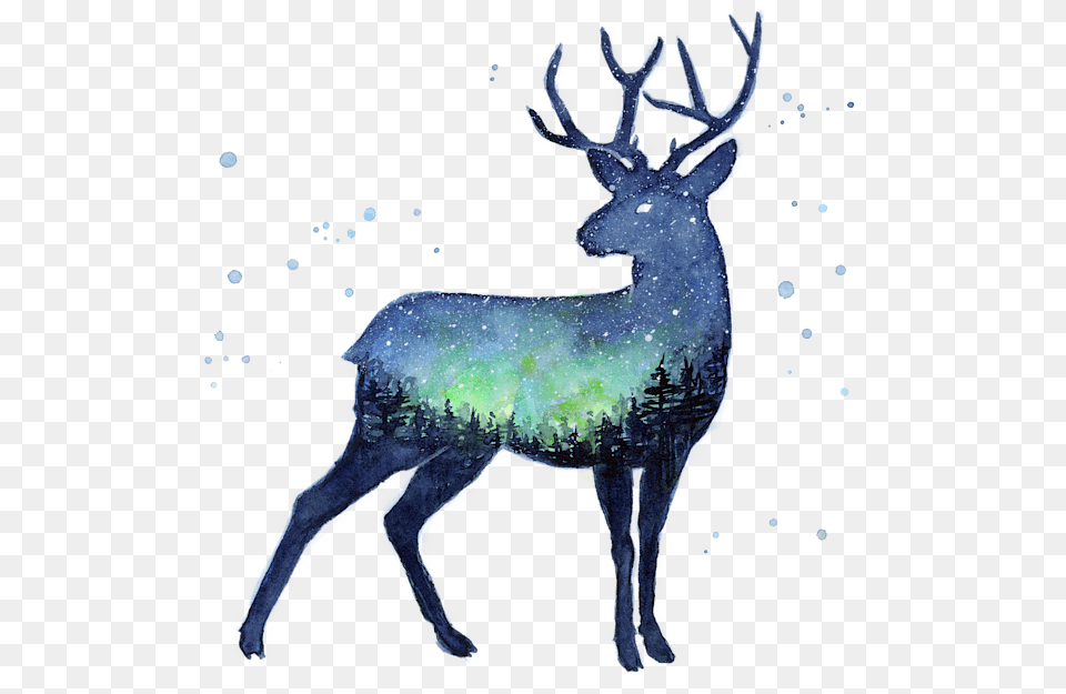 Click And Drag To Re Position The Image If Desired Deer Stencil, Animal, Mammal, Wildlife, Elk Free Png Download