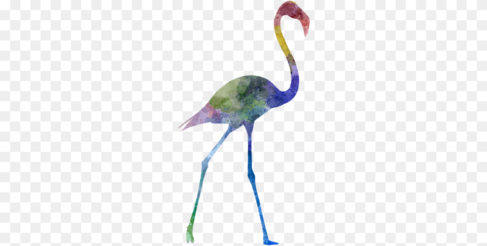 Click And Drag To Re Position The Image If Desired Flamingo 01 In Watercolor Keychain Light Steel Bluedark, Animal, Bird, Crane Bird, Waterfowl Png