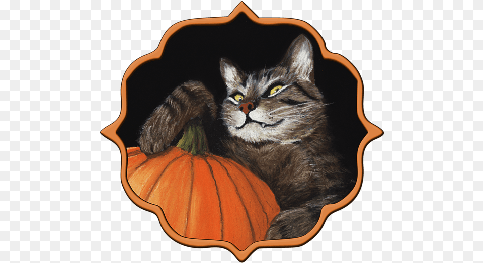 Click And Drag To Re Position The Image If Desired Halloween Cat Paintings, Animal, Mammal, Pet, Manx Free Png Download