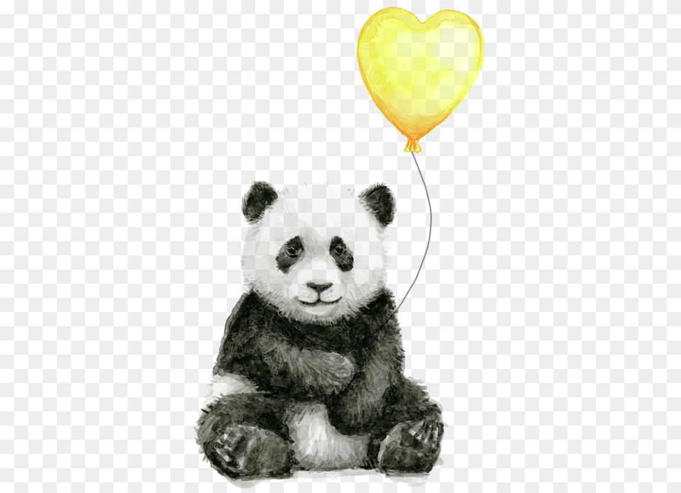 Click And Drag To Re Position The Image If Desired Panda Watercolor, Balloon Png