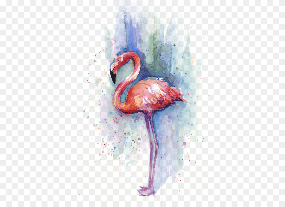 Click And Drag To Re Position The Image If Desired Pink Flamingo Watercolor, Animal, Bird, Beak Png