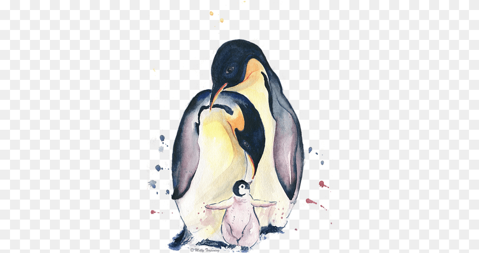 Click And Drag To Re Position The Image If Desired Watercolor Painting, Animal, Bird, Penguin, King Penguin Png