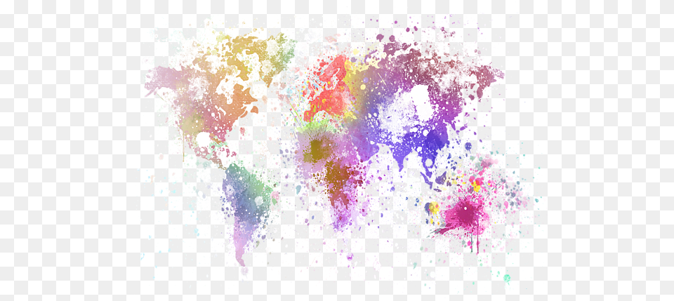 Click And Drag To Re Position The Image If Desired World Map Painting, Art, Graphics, Purple, Modern Art Free Png