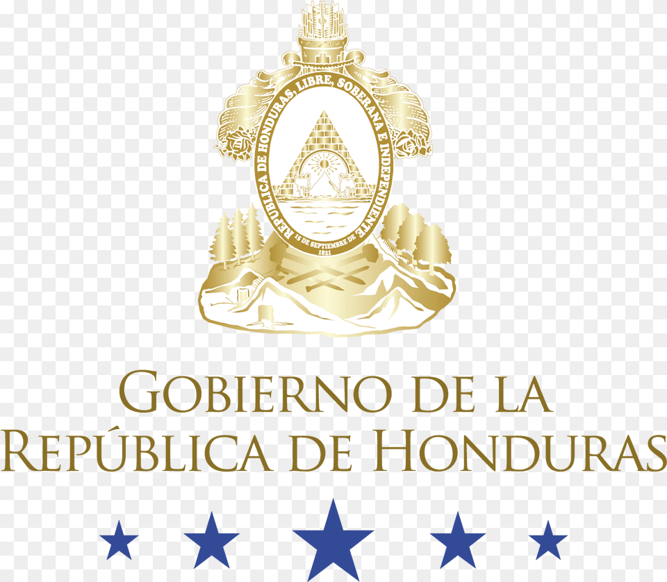 Click Aqu Para Ver Ley Secretara De Gobernacin Honduras, Badge, Logo, Symbol, Gold Free Png