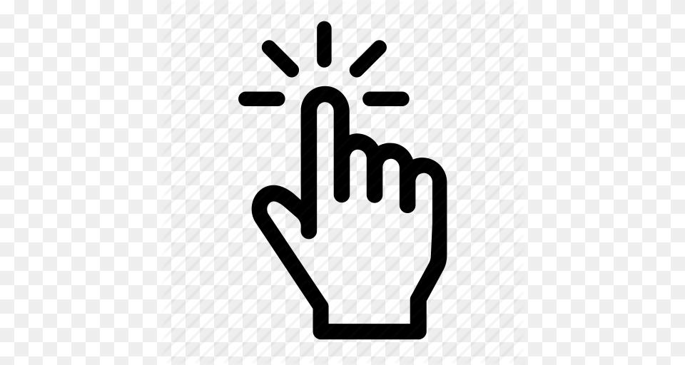 Click Cursor Finger Hand Press Tap Icon, Cutlery Free Png