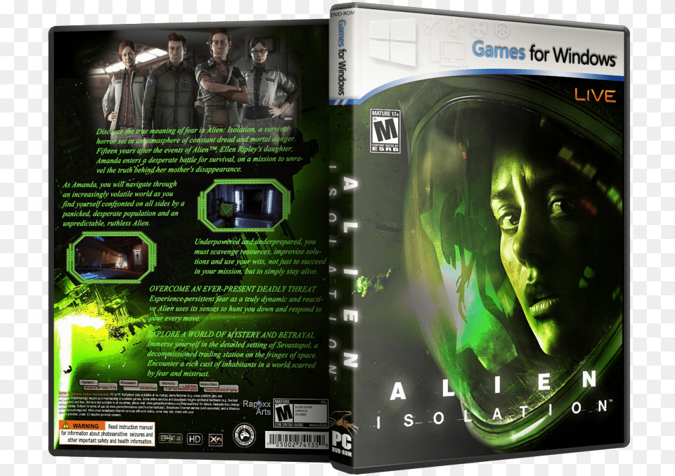Click Download Alien Isolation Pc Game Repack Black Box Jewel Case, Advertisement, Poster, Person, Adult Free Transparent Png
