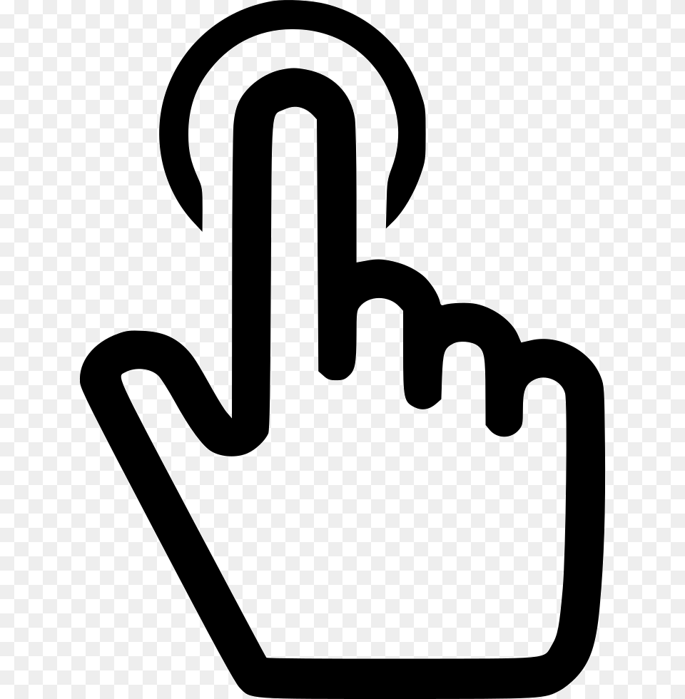 Click Finger Select Finger Point Icon, Stencil, Smoke Pipe, Clothing, Glove Free Transparent Png