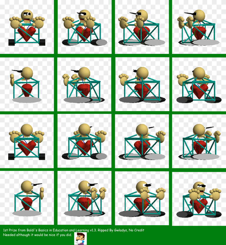 Click For Full Sized Image 1st Prize Baldi39s Basics 1st Prize, Art, Graphics, Person, Baby Free Png