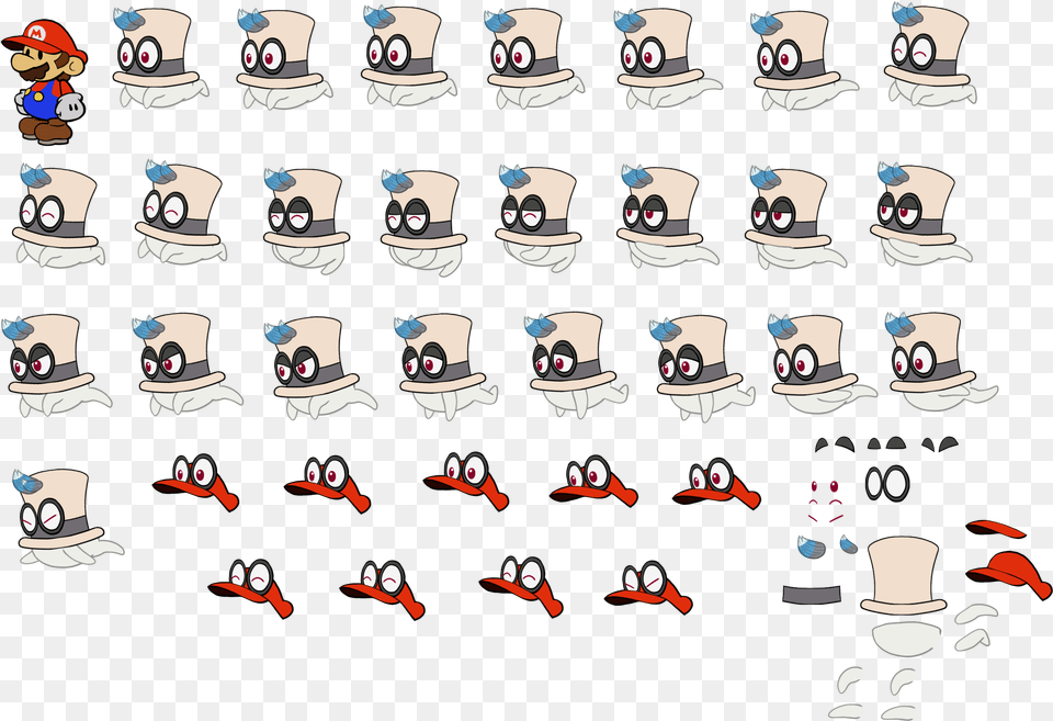 Click For Full Sized Image Cappy Cappy Mario Paper, Person, Baby Free Png Download