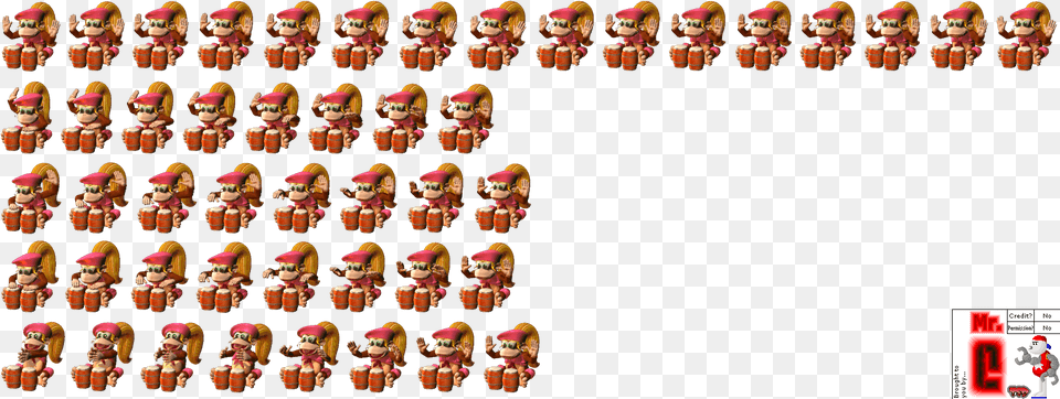 Click For Full Sized Image Dixie Kong Dixie Kong Pixel, Person, Game, Super Mario Png