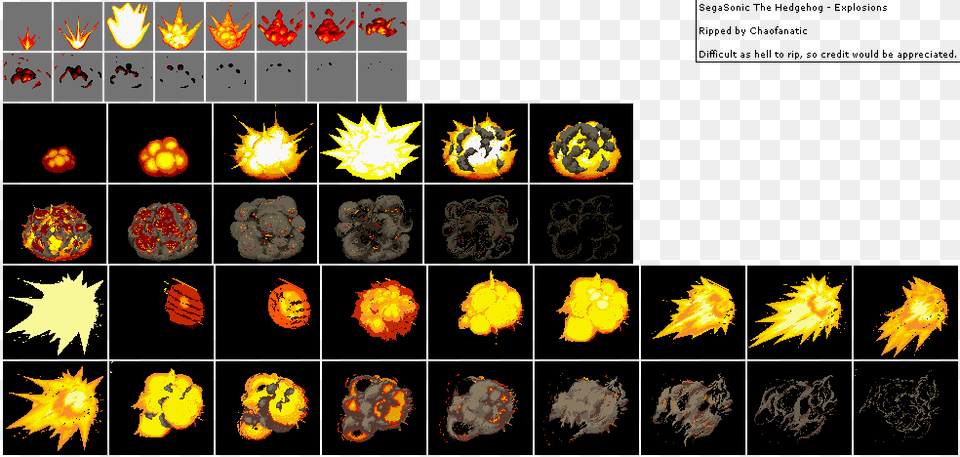 Click For Full Sized Explosions Arcade Explosion Sprite, Fire, Flame, Leaf, Plant Png Image