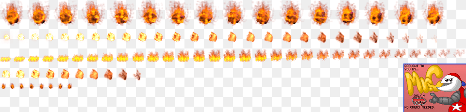 Click For Full Sized Image Fireball Mario Fireball Sprite Sheet, Fire, Flame, Animal, Bird Free Png Download