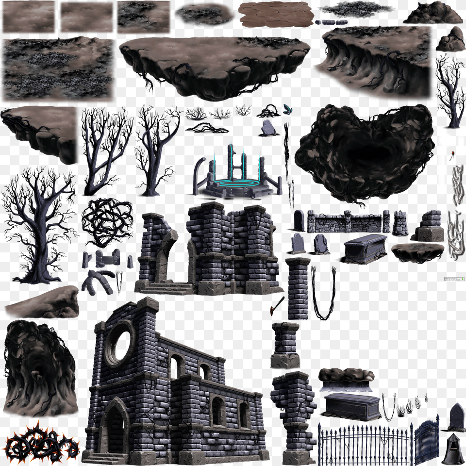 Click For Full Sized Image Haunted Forest Objects Objects In The Forest, Gray Free Png