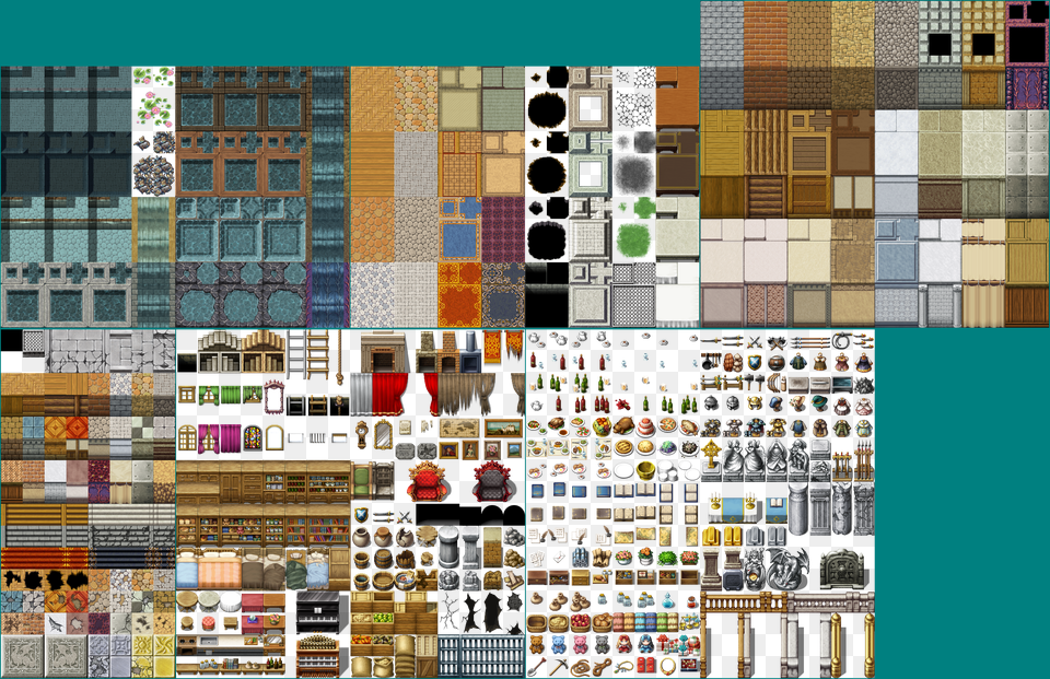 Click For Full Sized Image Inside Rpg Maker Mv Tilesets Interior, Art, Collage, Architecture, Building Free Png