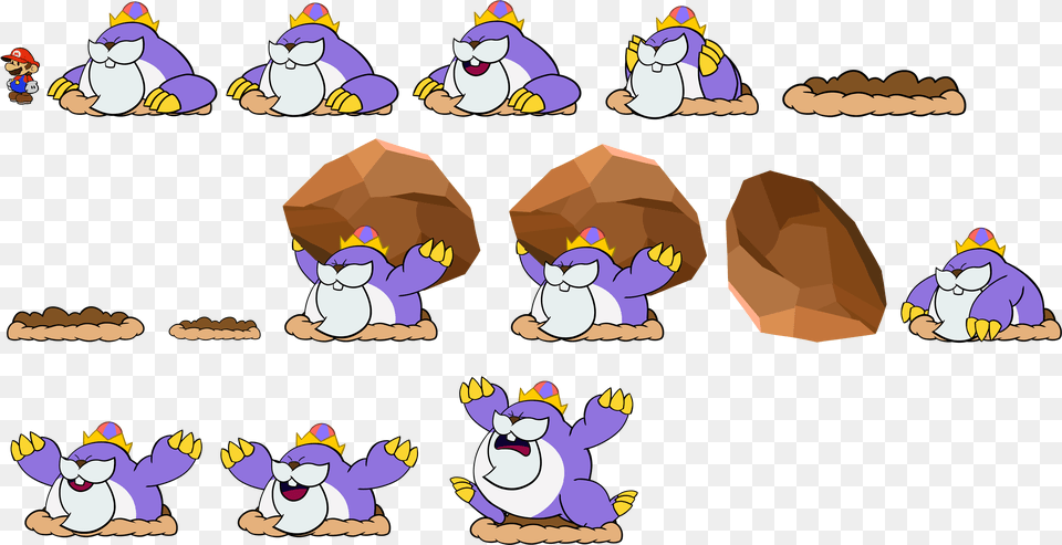 Click For Full Sized King Monty Mole 2 Paper Mario, Cartoon, Baby, Person Png Image