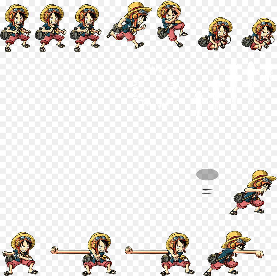 Click For Full Sized Image One Piece Luffy Sprites, Baby, Person, Book, Comics Free Png Download