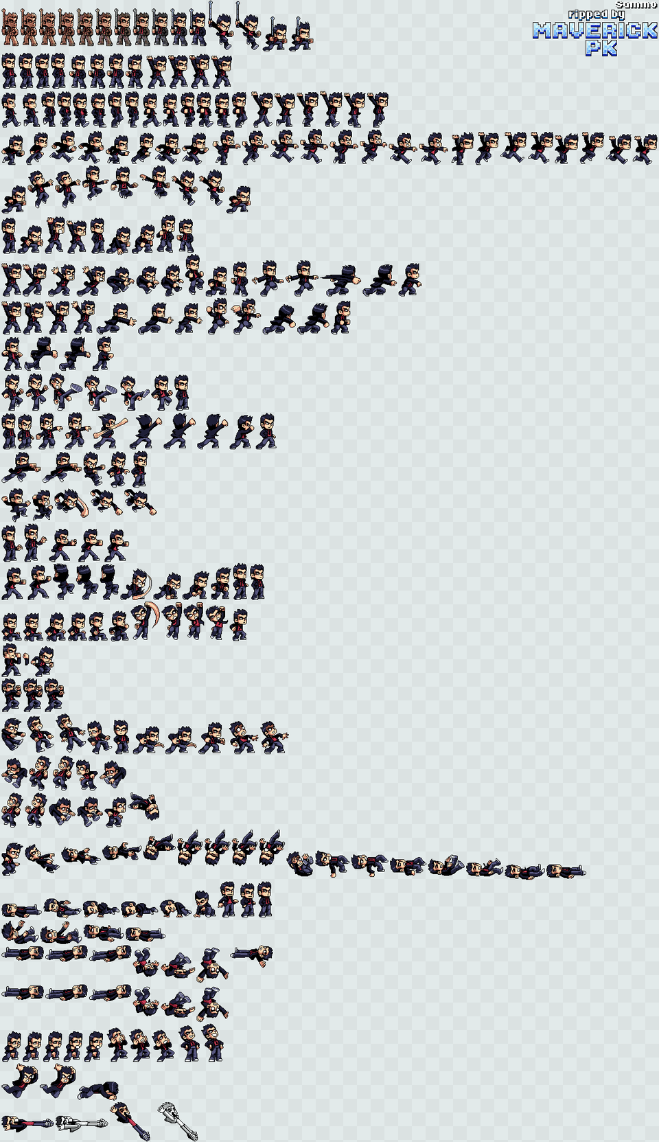 Click For Full Sized Image Sammo Scott Pilgrim Vs The World Game Sprite Sheet, Animal, Flock, Text, Motorcycle Free Transparent Png