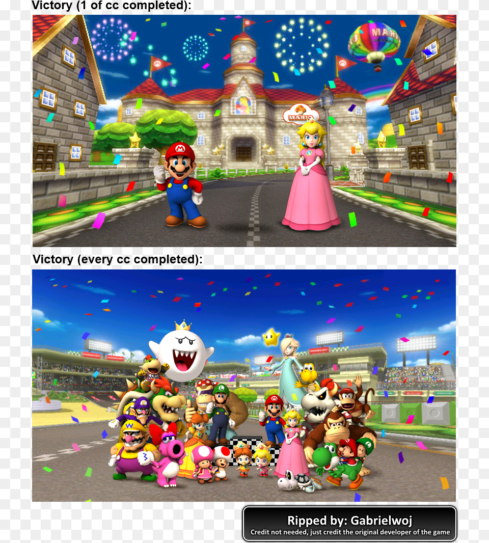 Click For Full Sized Victory Screen Mario Kart Wii Personajes, Doll, Toy, Baby, Person Png Image
