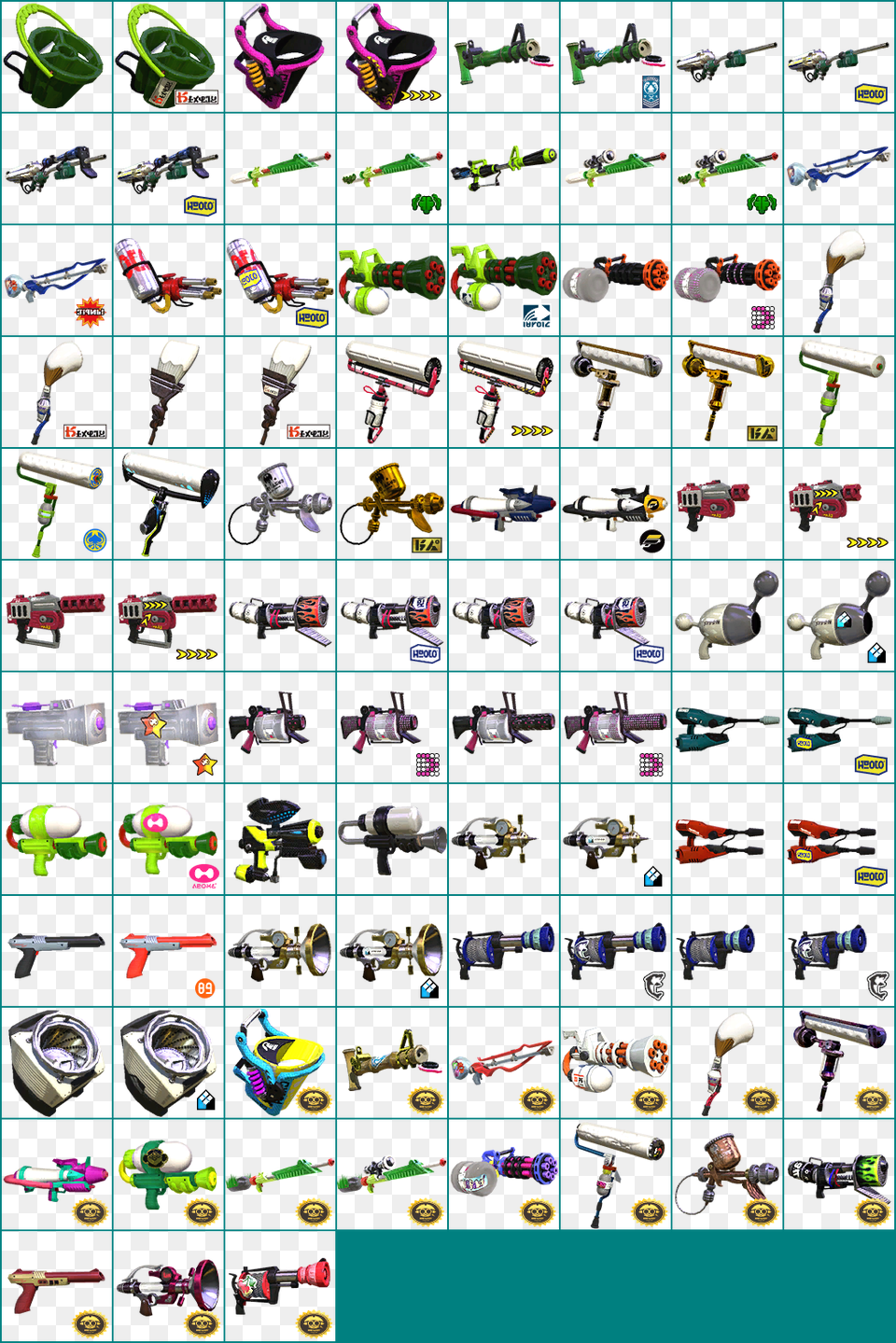 Click For Full Sized Image Weapon Icons Splatoon 2 Weapon Icons, Wristwatch, Toy, Aircraft, Airplane Png