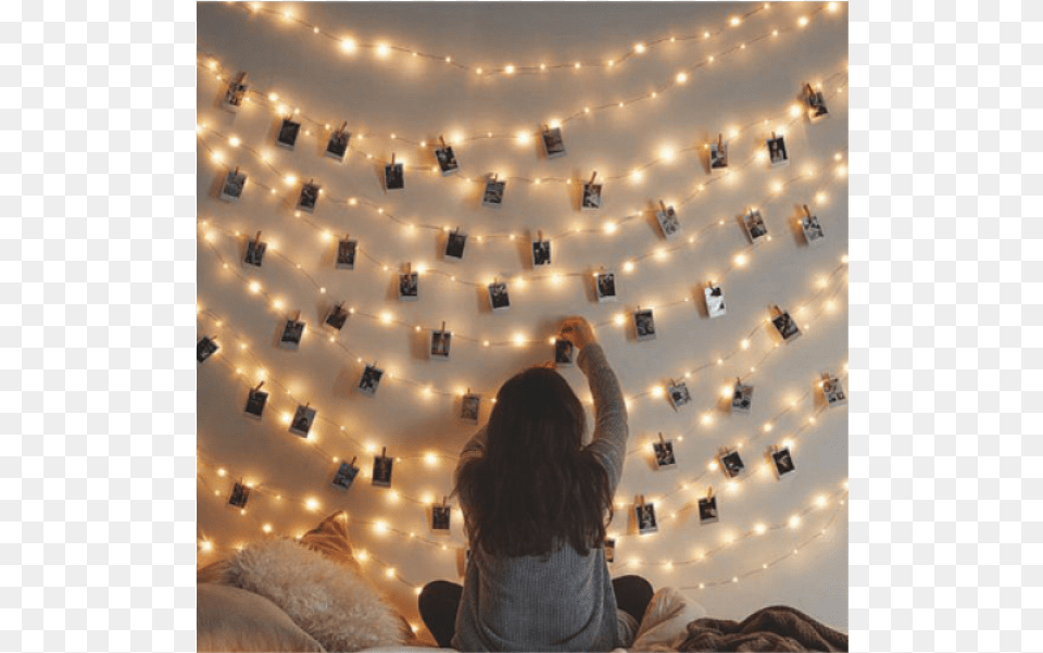 Click For Gallery String Led Lights On Wall, Photography, Lighting, Adult, Room Free Png