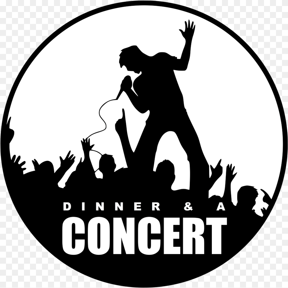 Click Here El Cajon Dinner And A Concert, Crowd, Person, People, Silhouette Png Image