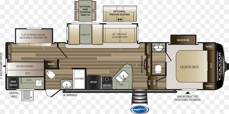 Click Here For Larger Image Cougar Half Ton, Diagram, Floor Plan Free Png