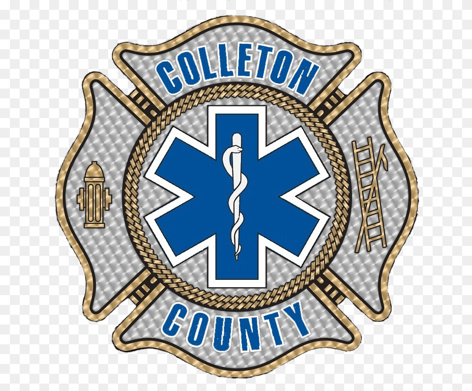 Click Here To Sign Up For The Colleton County Fire Rescue Star Of Life, Badge, Logo, Symbol, Emblem Free Png