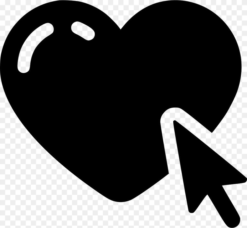 Click Like Relationship Heart, Stencil, Silhouette Png Image